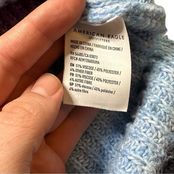 American Eagle Dreamspun Soft Knit Color Blocked Striped Sweater Small - Picture 8 of 8